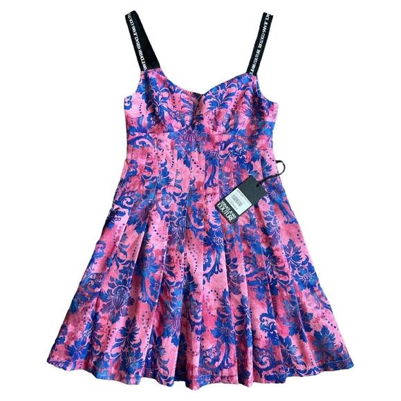 Versace Jeans Couture Pink Printed Mini Dress, IT38/US2 - Picture 1 of 8